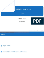 Matemat Ik I - Kalk Ul Us: Z Ulf Ukar SAYGI