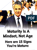 15 Signs of Maturity 