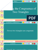 Proving The Congruence of Two Triangles: Quarter 3 - Week 6
