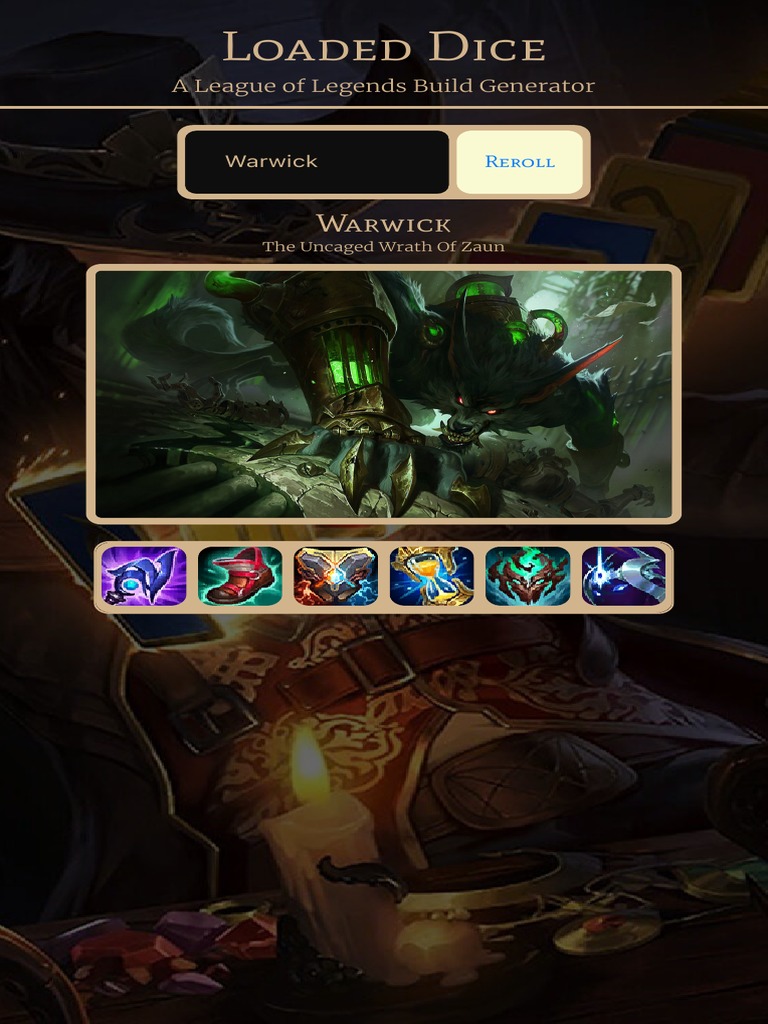Warwick: A League of Legends Build Generator | PDF