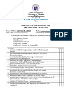 HOMEROOM GUIDANCE LEARNER'S DEVELOPMENT ASSESSMENT (Kinder - Primary)