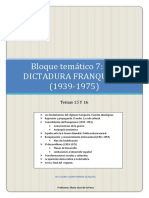 Bloque Temático 7: LA Dictadura Franquista (1939-1975) : Temas 15 Y 16