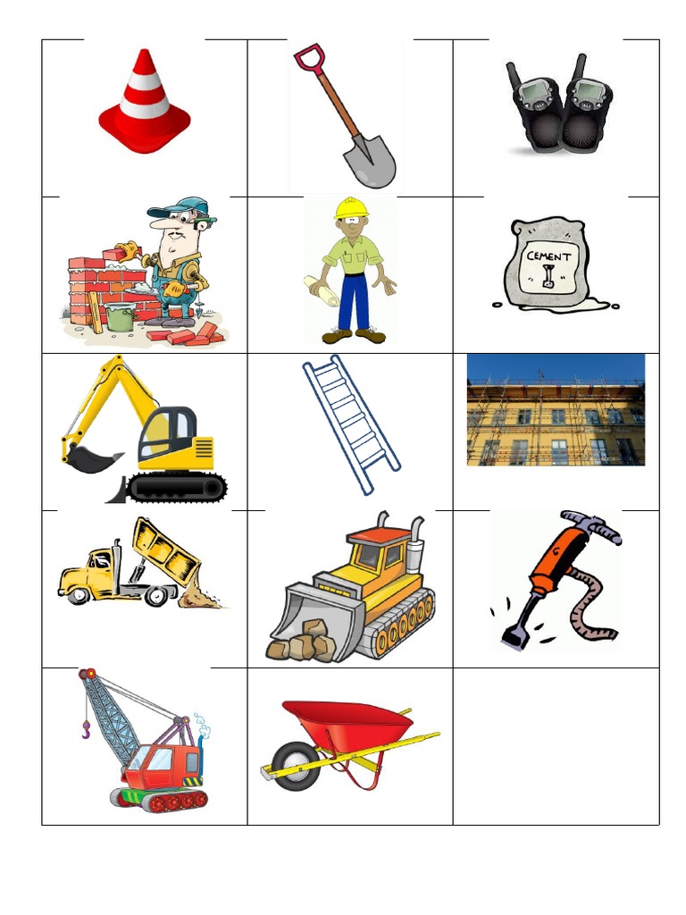 Construction Site Flashcards PDF