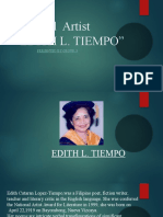 National Artist "Edith L. Tiempo": Presented by Group: 9