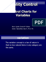 Quality Control: Control Charts For Variables