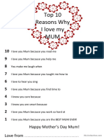 Top 10 Reasons Why I Love My MUM