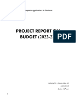 Project Report On BUDGET (2022-23) : Computer Applications in Business