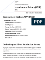 Access To Information and Privacy (ATIP) Online Request: Your Payment Has Been APPROVED