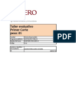 Taller Evaluativo Primer Corte Peso: 8%