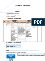 Actividad de Aprendizaje Matematica y Comunicacion