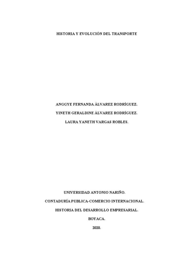 Historia y Evolucion Del Transporte | PDF | Transporte | Puerto