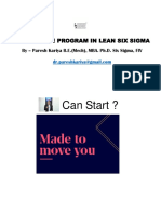 Certificate Program in Lean Six Sigma: by - Paresh Kariya B.E. (Mech), MBA. Ph.D. Six Sigma, FIV