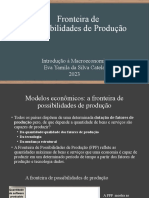 Fronteira de Possibilidades de Produção: Introdução À Macroeconomia Eva Yamila Da Silva Catela 2023