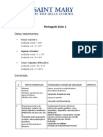 Programa de estudios de portugués - Ciclo 1