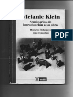 Melanie Klein: Seminarios de Introducción A Su Obra