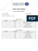 Fiche D'inscription: Année Universitaire 2022/2023