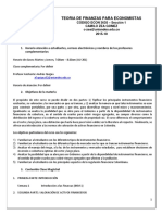 Teoria de Finanzas para Economistas 2015 10 Camilo Zea