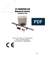 Kit Corredera 400 Manual de Usuario: Modelo 400