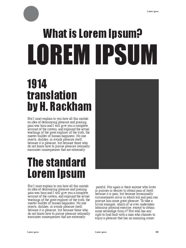 Lorem Ipsum Paragraph