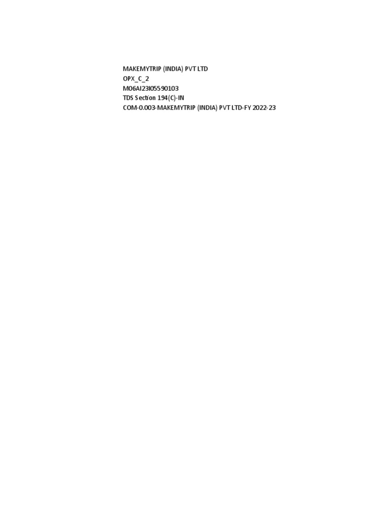 Makemytrip india pvt ltd opx c 2 m06ai23i05590103 tds section 194