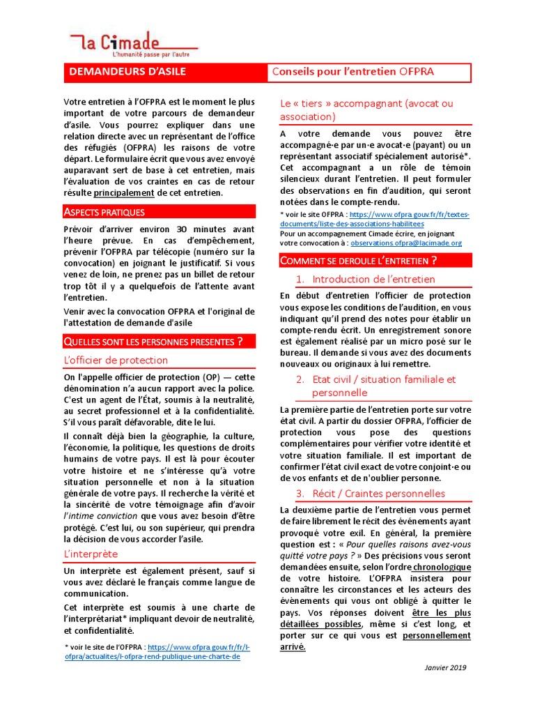 Decision Ofpra Apres Entretien – DYNF