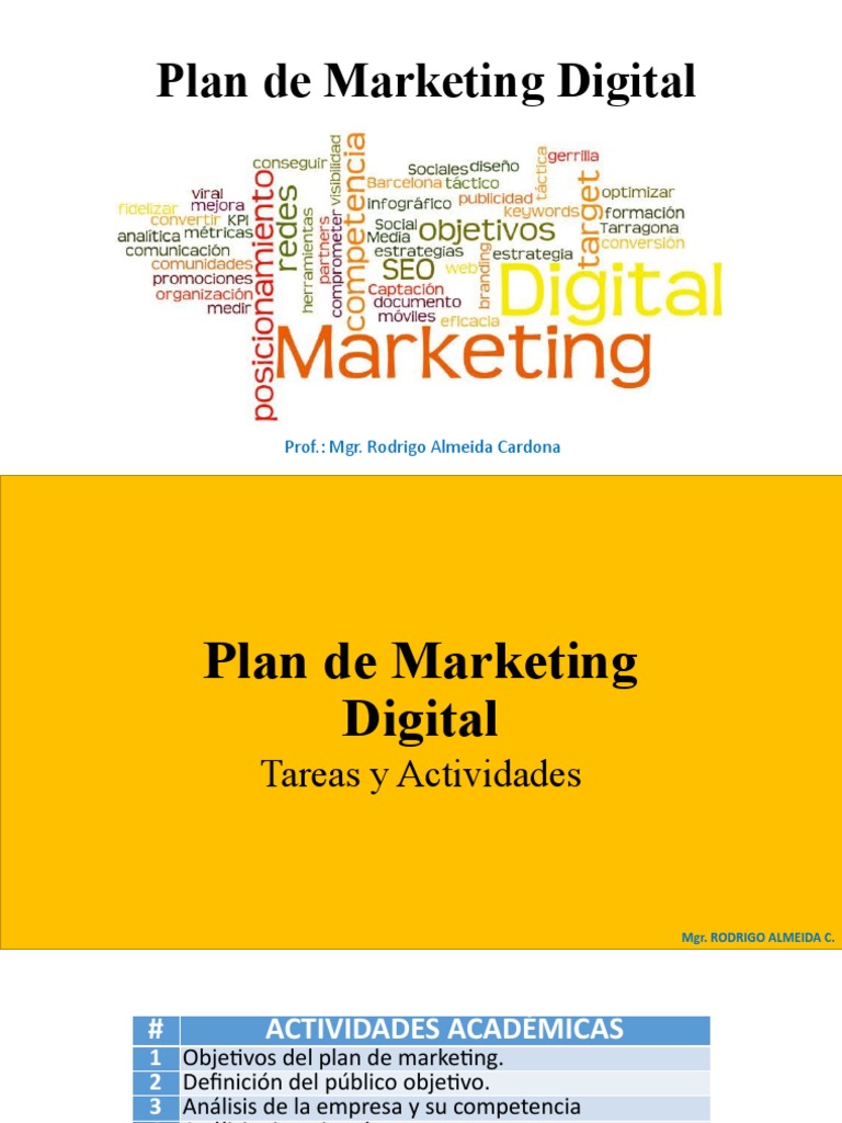 Plan de Marketing Digital: Estrategias y Ejemplos | PDF | Marketing ...