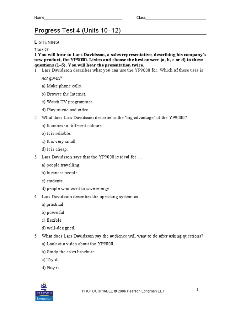 Progress Test 4 | Download Free PDF | General Electric | Inflation