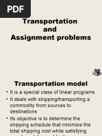 Transportation & Assignment Problems