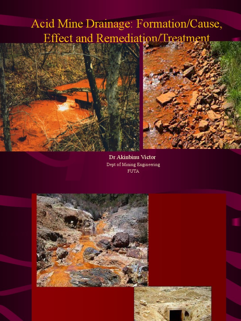 Acid Mine Drainage PDF Physical Sciences Chemistry