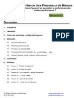 Sommaire Livre Surveillance Des Processus de Mesure