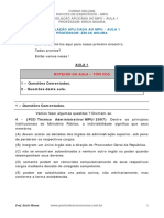 Curso MPU Aula 1 exercícios legislação