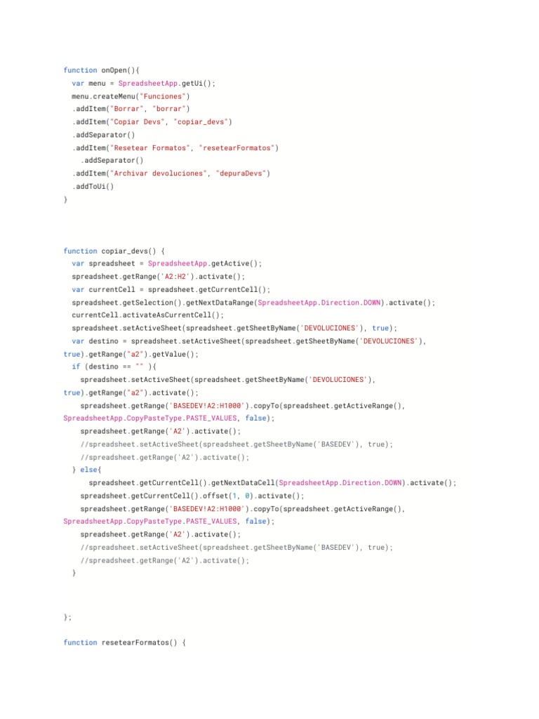 Google Sheets Custom Functions Guide | PDF | Computers