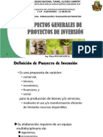 Aspectos Generales de Formulación y Evaluación de Proyectos de Inversión