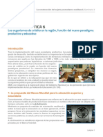 Unidad Temática 6: Los Organismos de Crédito en La Región, Función Del Nuevo Paradigma Productivo y Educativo