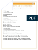 "So" As Connector and "So" As Intensifier: Examples