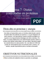 Tema 7: Dietas Controladas en Proteínas: Lic. Valeria Alvarez Aguilera