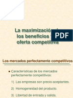 La Maximización de Los Beneficios y La Oferta Competitiva