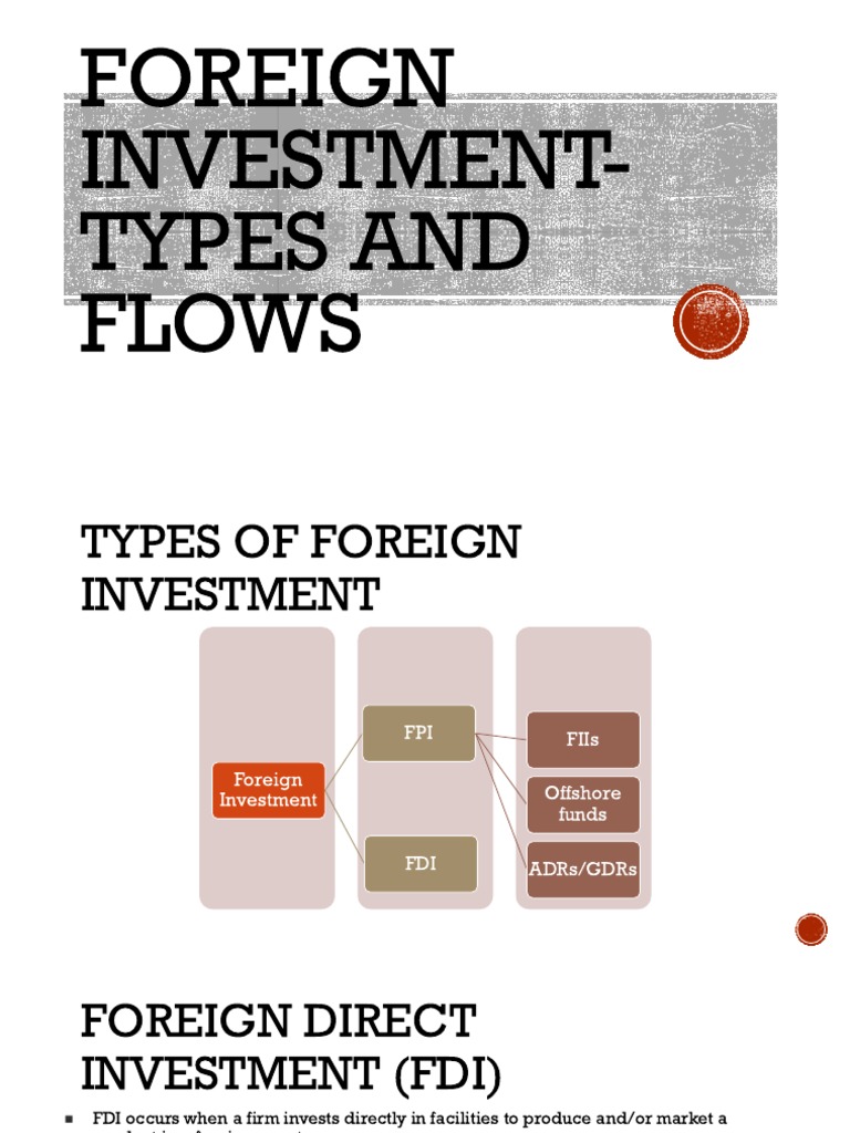 Different Types Of Foreign Investment