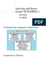 Constructivism and Socio-Constructivism TEACHING 1: Fall 2022 3 Week