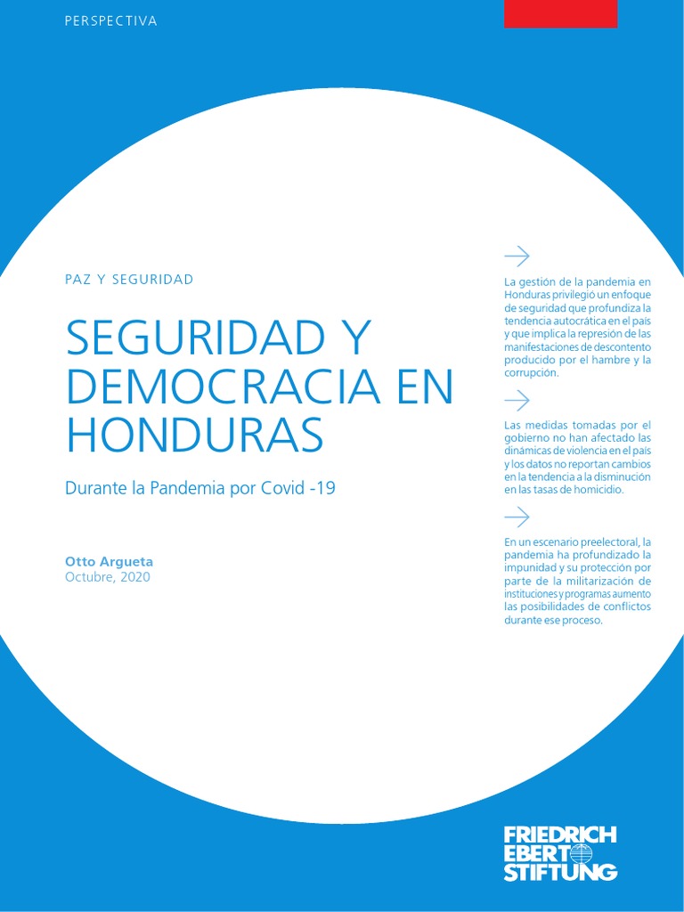 Seguridad Y Democracia en Honduras: Durante La Pandemia Por Covid - 19 ...