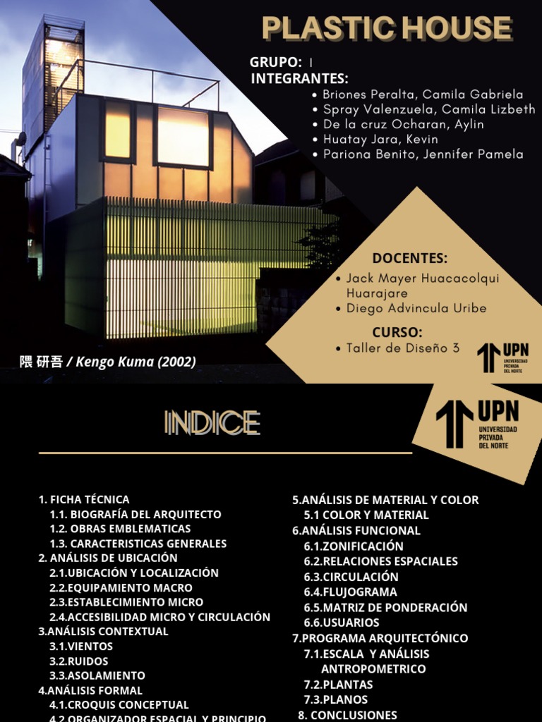 Plastic House Plastic House: Integrantes: Grupo | PDF | Tokio | Diseño