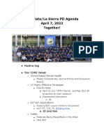 La Vista - La Sierra PD Agenda April 7, 2023