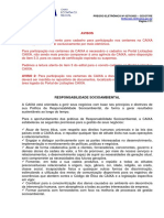 Pregão eletrônico da CAIXA sobre responsabilidade socioambiental