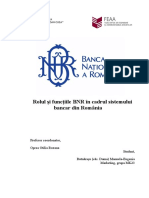 Rolul Și Funcțiile BNR În Cadrul Sistemului Banvar Din România