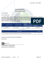 Estimado (A) : Asignatura Origen Asignatura Destino