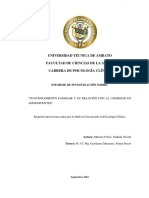 Universidad Técnica de Ambato Facultad de Ciencias de La Salud Carrera de Psicología Clínica