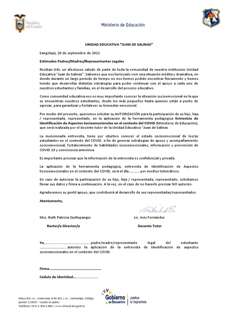 Dirección Av. Amazonas N34451 y Av. Atahualpa. Código Postal 170507
