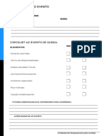 Análise Do Evento: Checklist Ao Evento de Queda