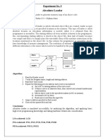 Absolute Loader Simulation