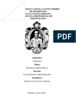 Universidad Católica Santo Toribio de Mogrovejo Facultad de Medicina Escuela Profesional de Odontología